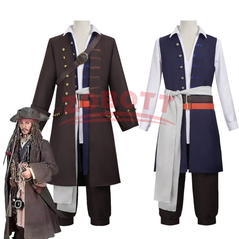 Trench Coat Men - Captain Jack Sparrow Cosplay Costume Men