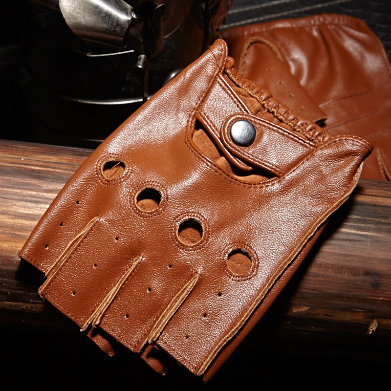 Driving Gloves Leather - High Quality Man's Half Finger Gloves