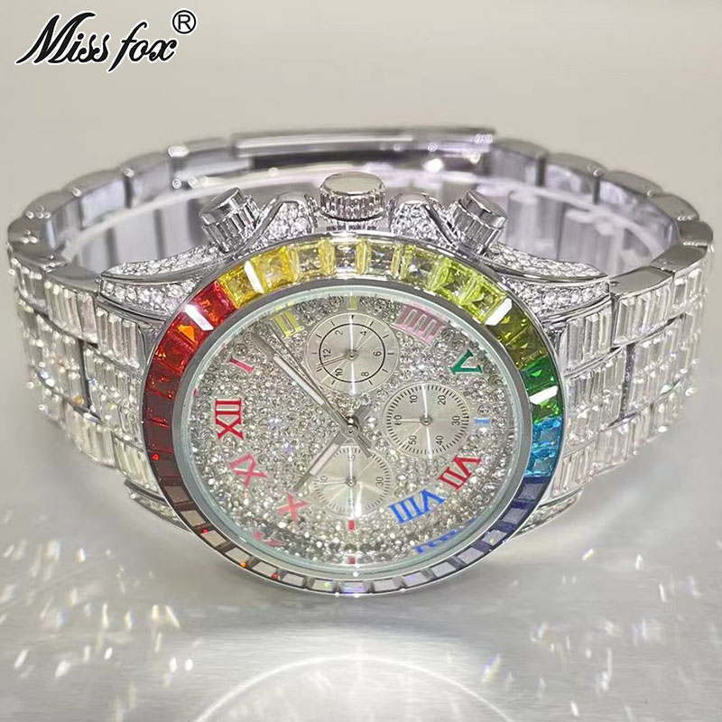 Men'S Fashion Magazine - MISSFOX Luxury Iced Watch For Men