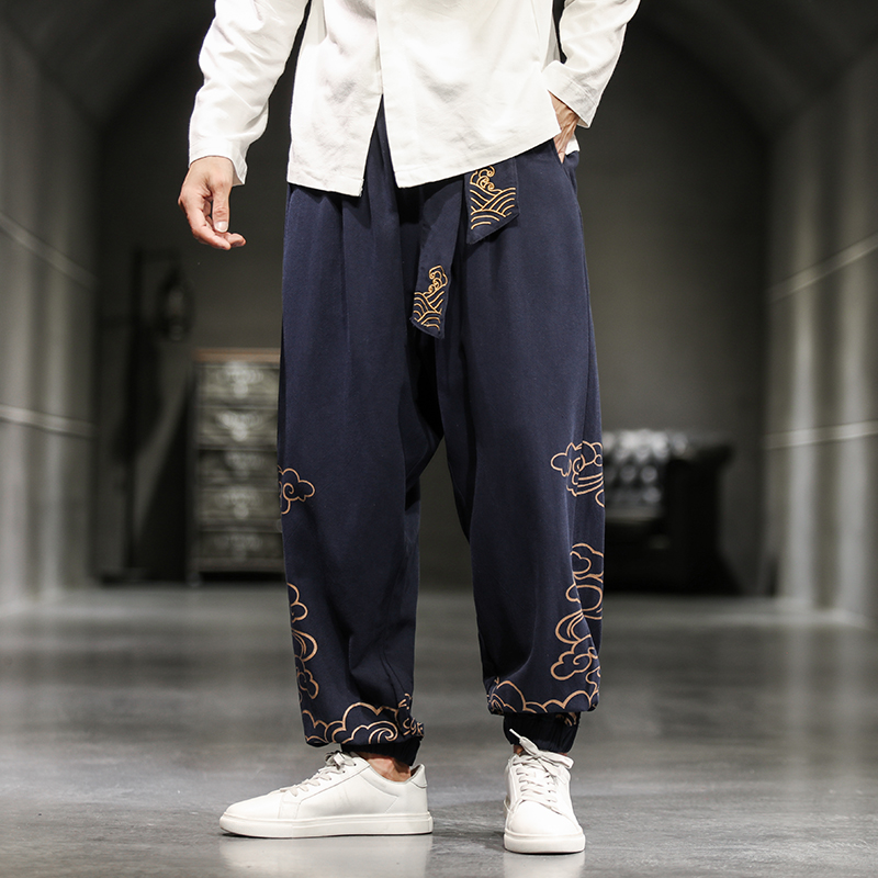 Chinese Style Retro Auspicious - Chino Pants Men 评论和价格