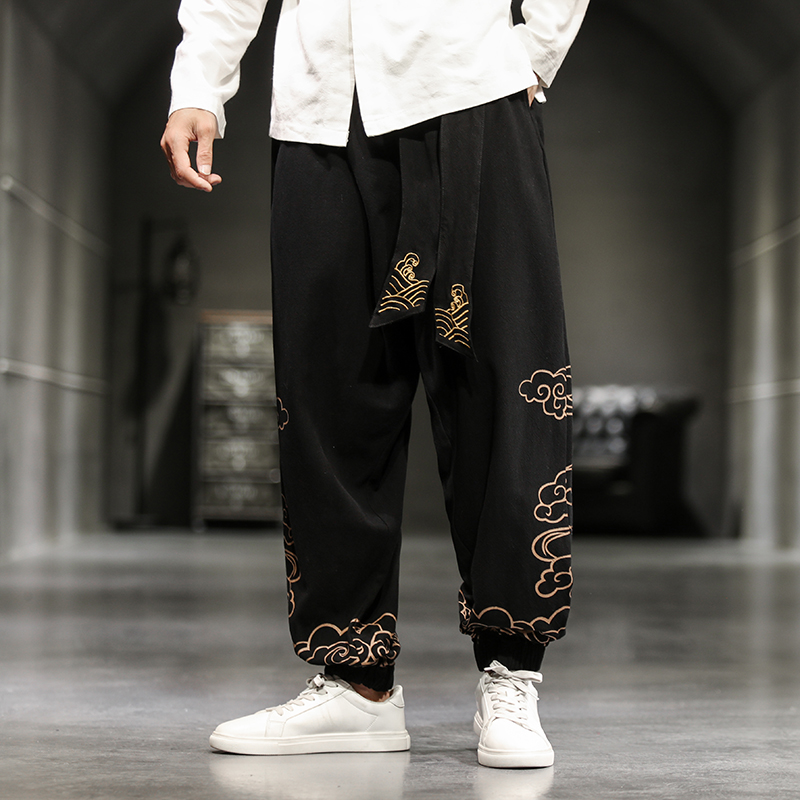 Chinese Style Retro Auspicious - Chino Pants Men 评论和价格