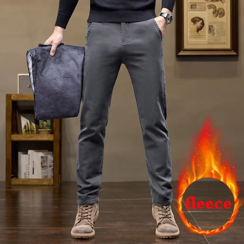 2026 Warm Fleece Pants Winter  - Men'S Fashion Jeans And Boots 评论和价格