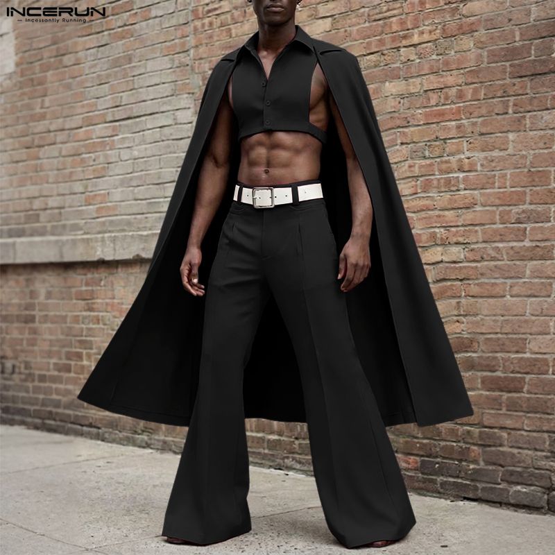 INCERUN Men Sets Solid Color L - Mens Fashion Casual 2026 评论和价格