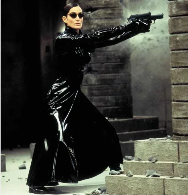 Movie Neo Trench Black Glossy  - Trench Coat Men 评论和价格