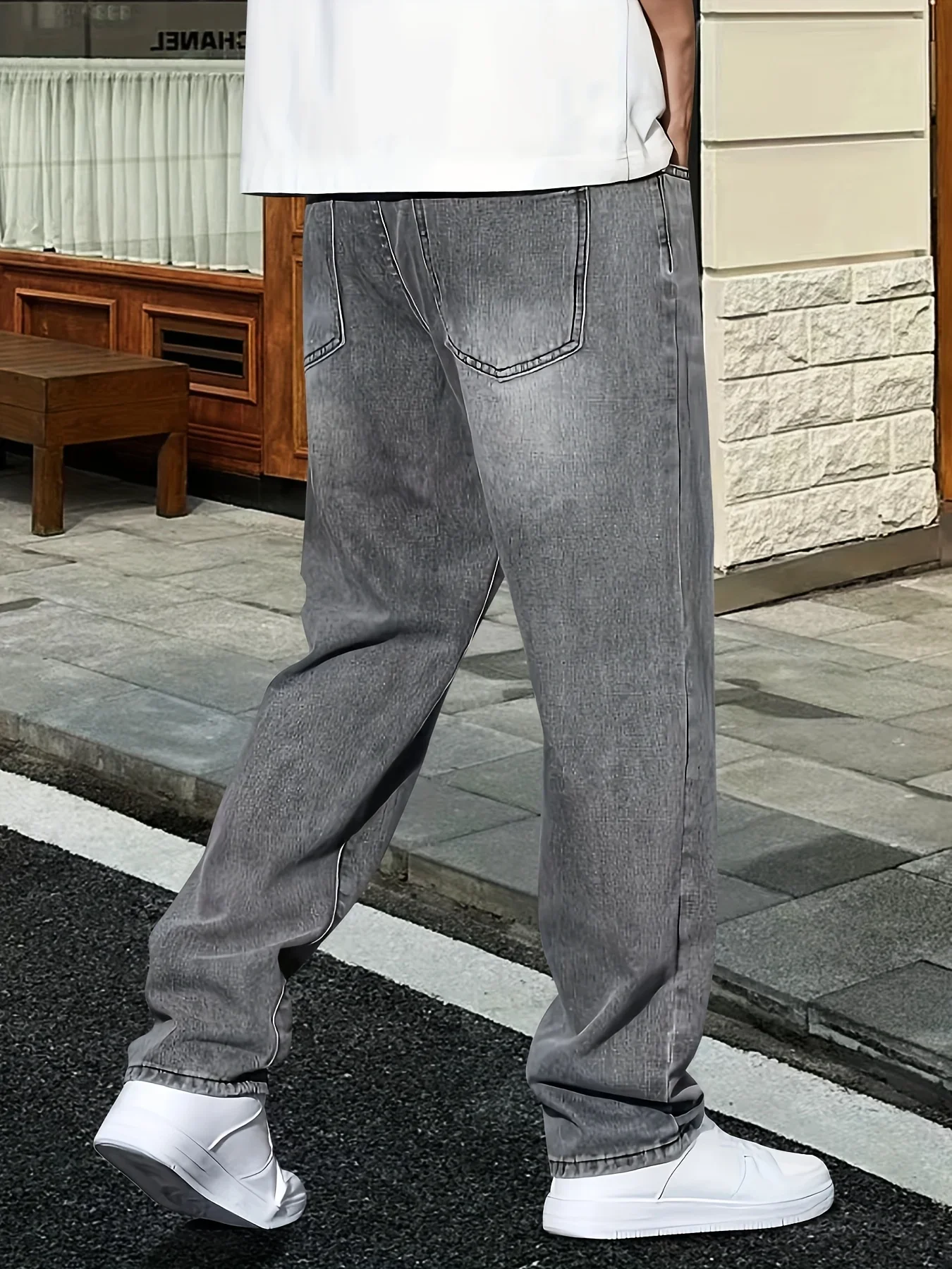 Men's fashion grey jeans casua - Men'S Fashion Grey Jeans 评论和价格