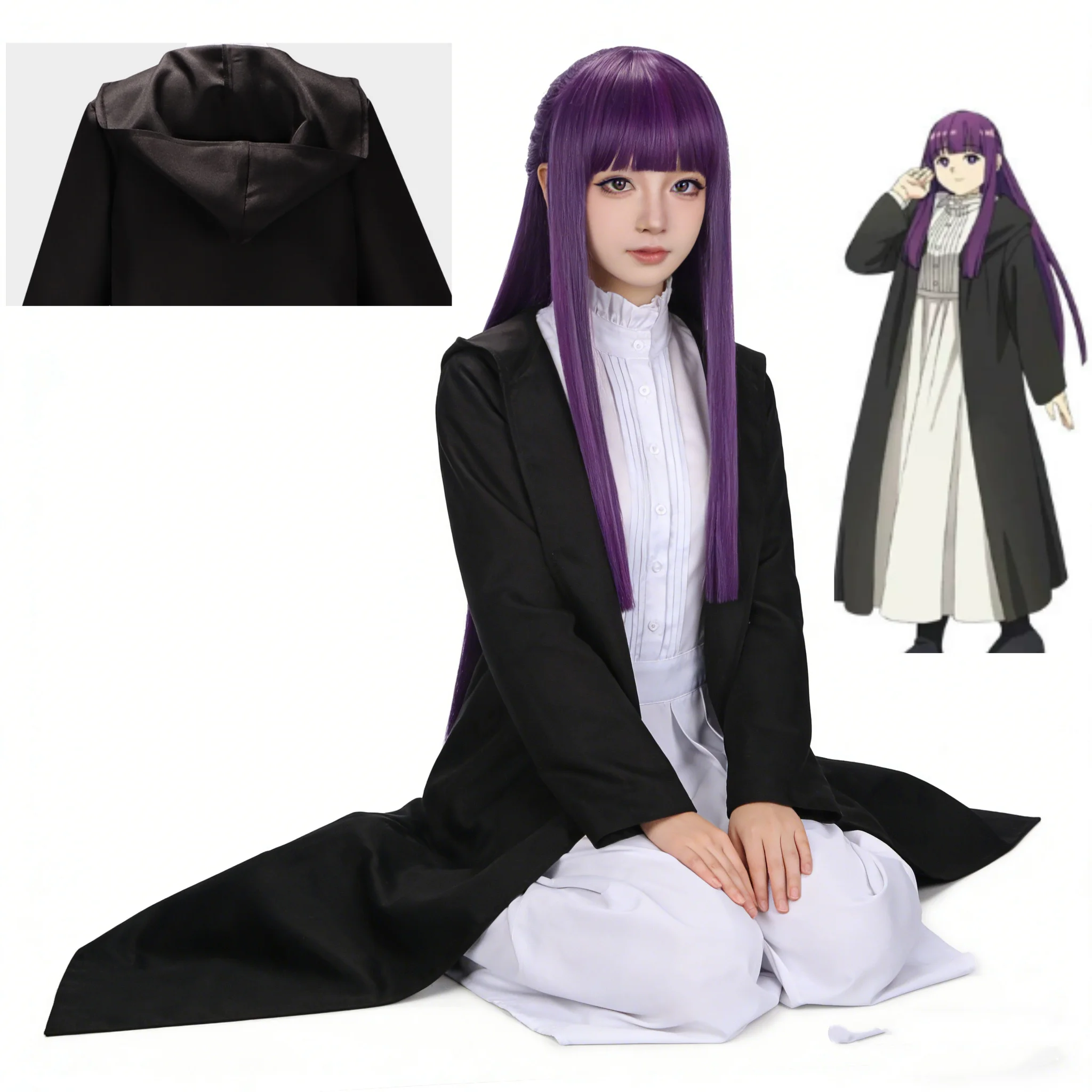 2026 Frieren Fern Cosplay Cost - Trench Coat Men 评论和价格