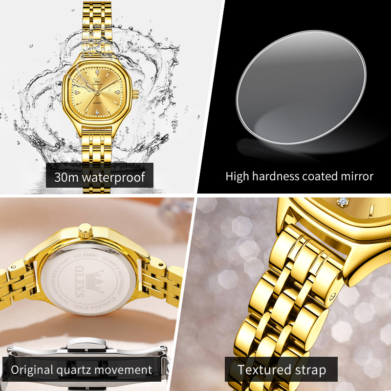 OLEVS 5888 Ladies Watches Gold - Men'S Fashion Box 评论和价格