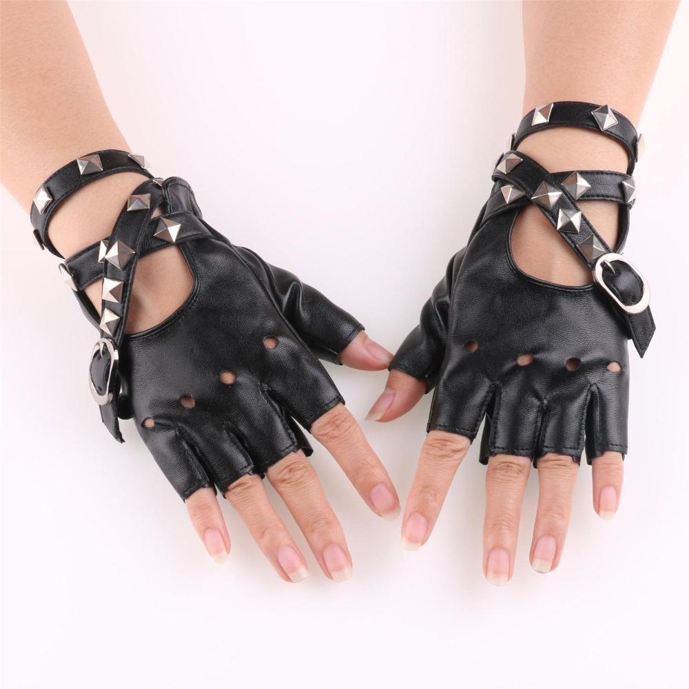 Unisex Fingerless Driving PU L - Driving Gloves Leather 评论和价格