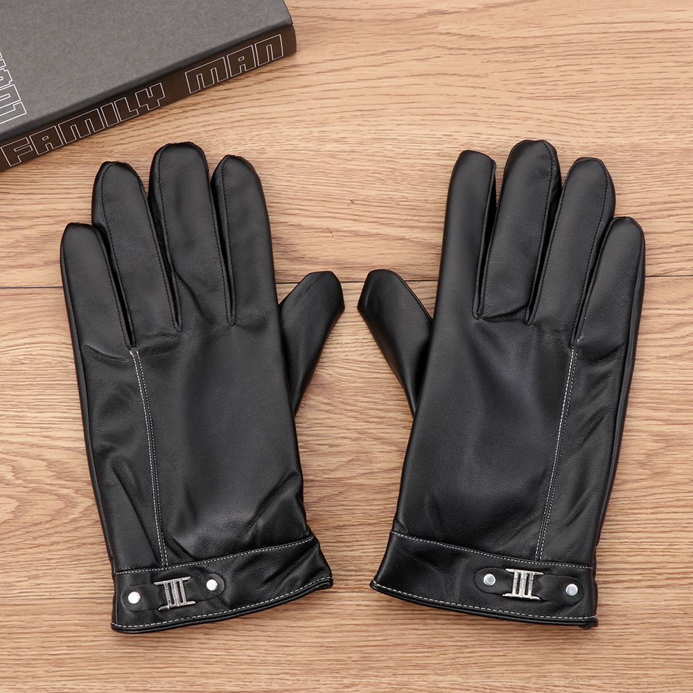 Men's Fleece Thermal Leather G - Driving Gloves Leather 评论和价格