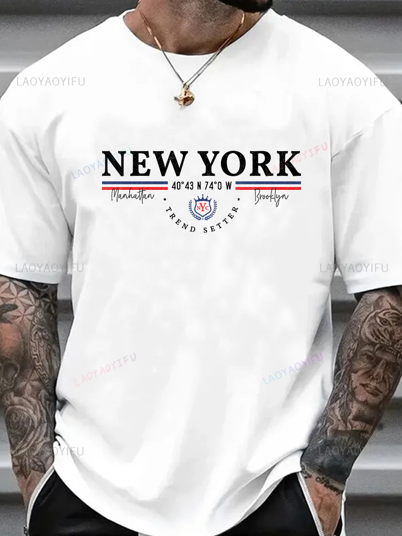 New York Letter Graphic Tee Un - York Men'S Fashion 评论和价格