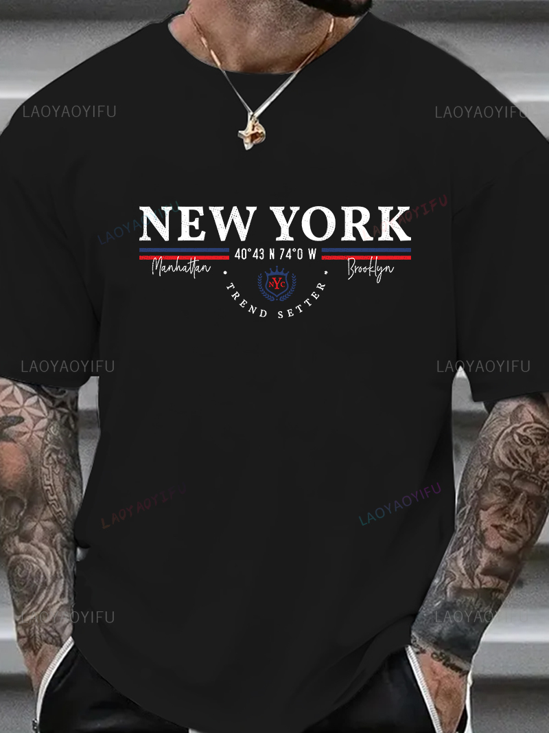 New York Letter Graphic Tee Un - York Men'S Fashion 评论和价格