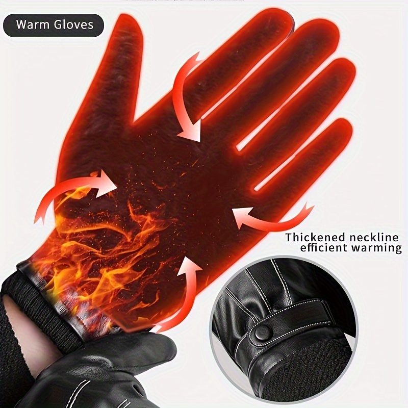 1Pair Winter Gloves Warm Drivi - Driving Gloves Leather 评论和价格