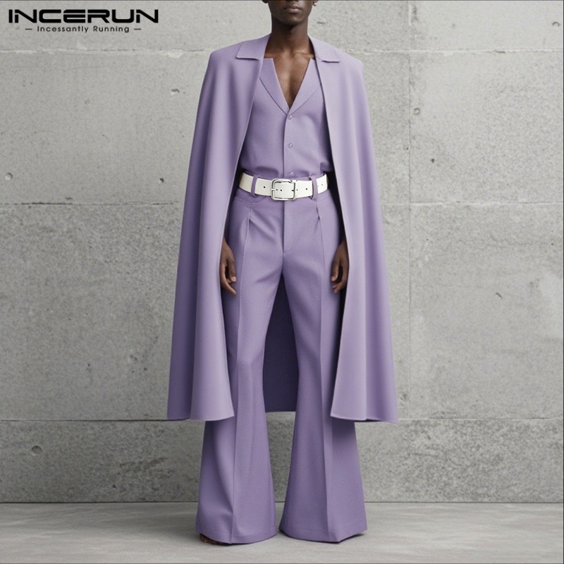INCERUN Men Sets Solid Color L - Men'S Fashion Loose Pants 评论和价格