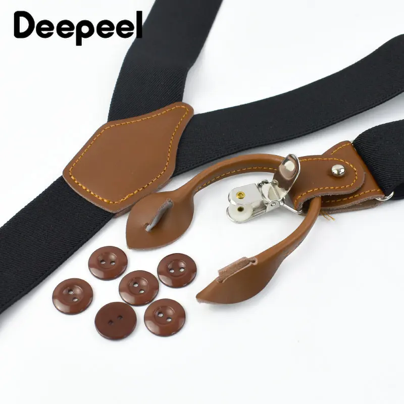 Deepeel 3.5*125cm Men's Adult  - Suspenders Clip Men 评论和价格