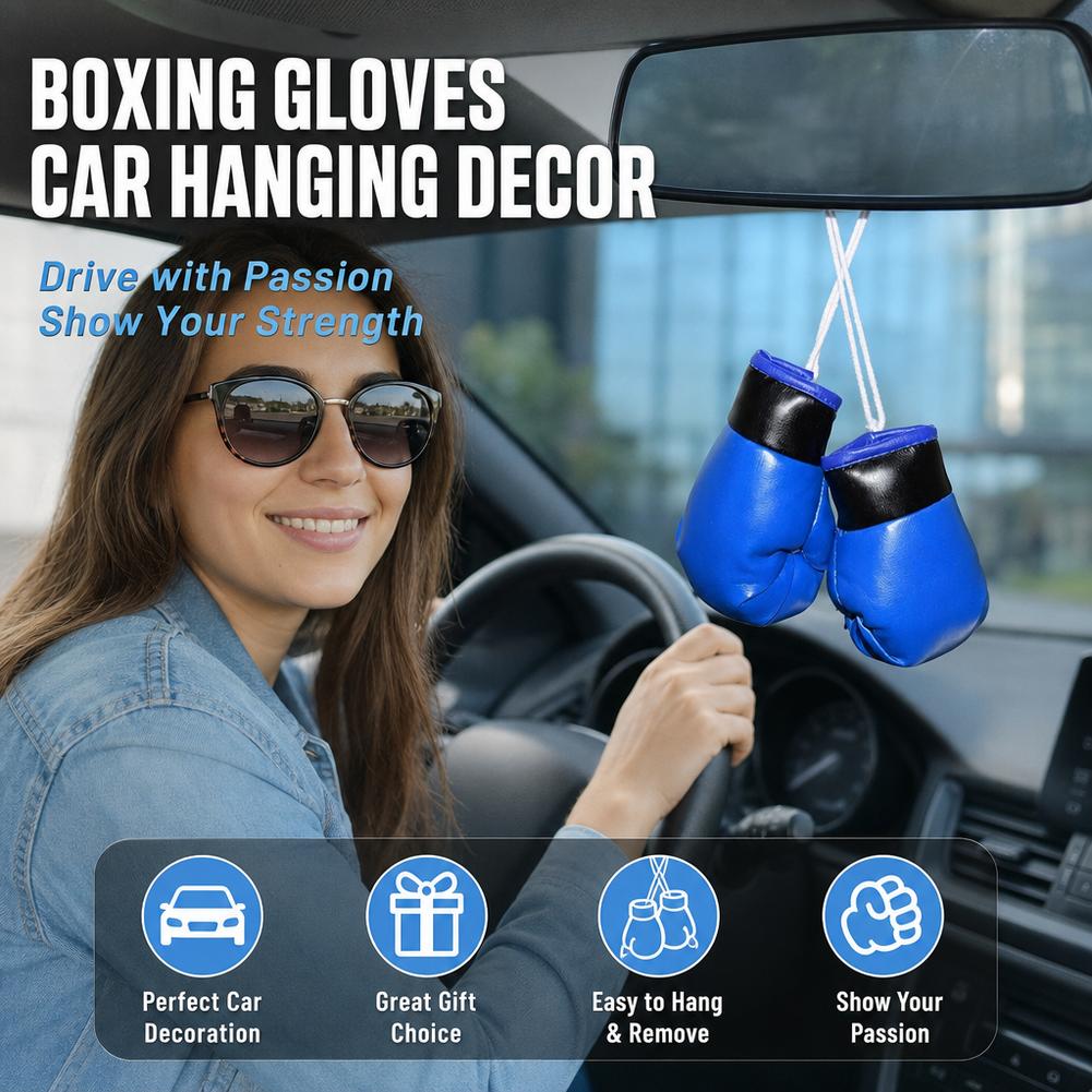 Mini Boxing Gloves Car Rearvie - Driving Gloves Leather 评论和价格