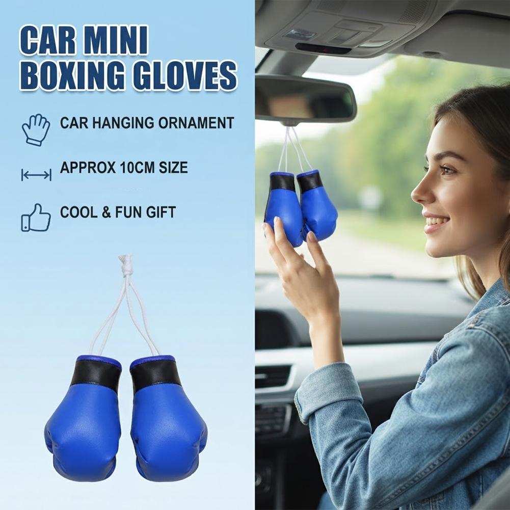 Mini Boxing Gloves Car Rearvie - Driving Gloves Leather 评论和价格