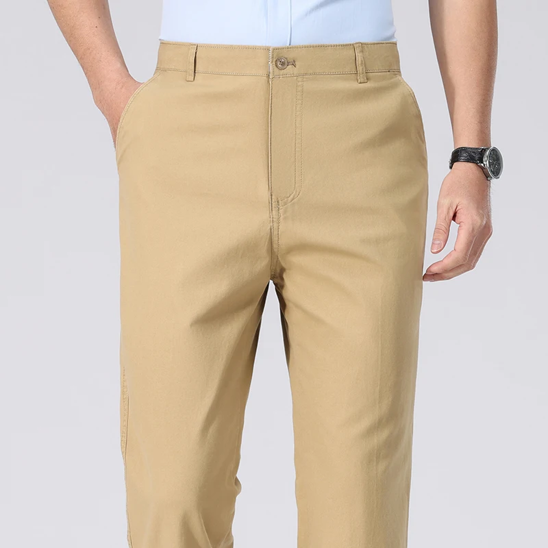 Mens Washed Twill Cotton Strai - Chino Pants Men 评论和价格