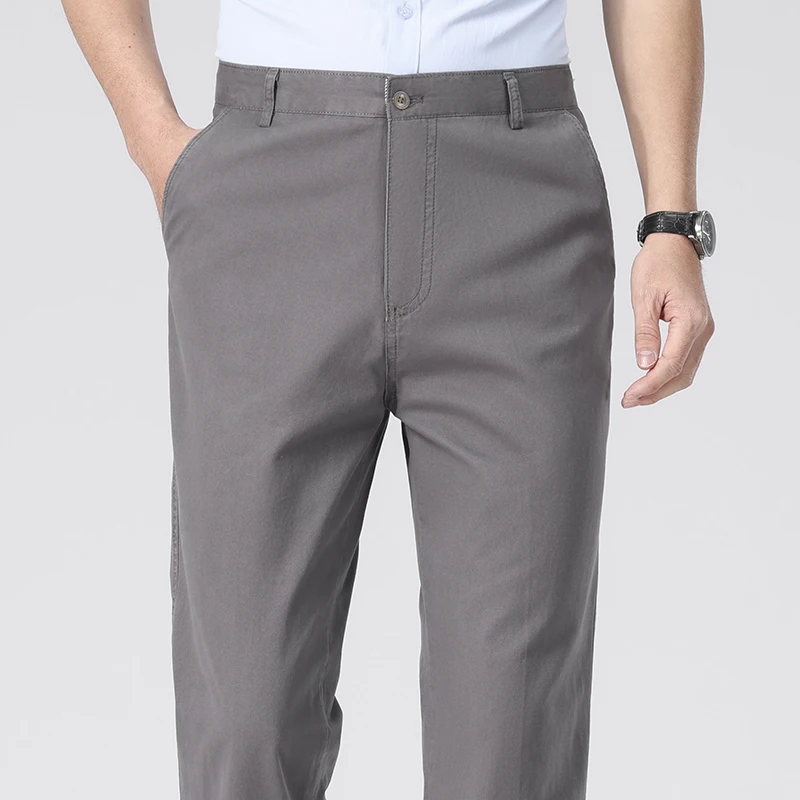 Mens Washed Twill Cotton Strai - Chino Pants Men 评论和价格