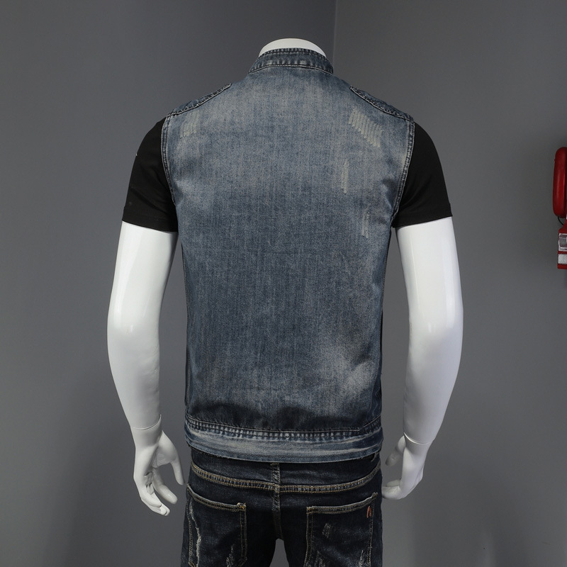 2026 Men Motorcycle Biker Deni - Men'S Fashion Vest With Jeans 评论和价格