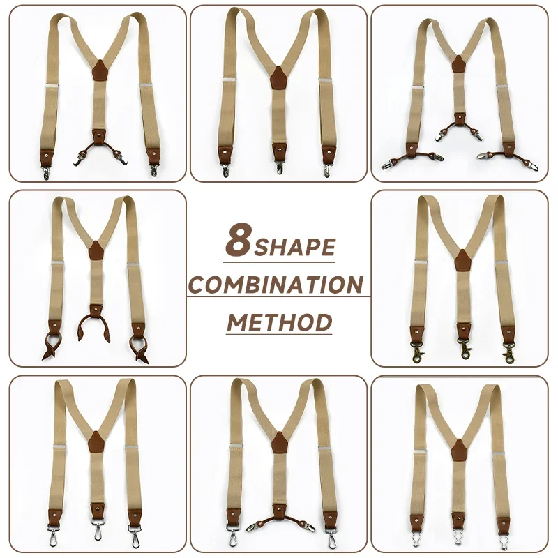Deepeel 1Set 3.5*125cm Busines - Suspenders Clip Men 评论和价格