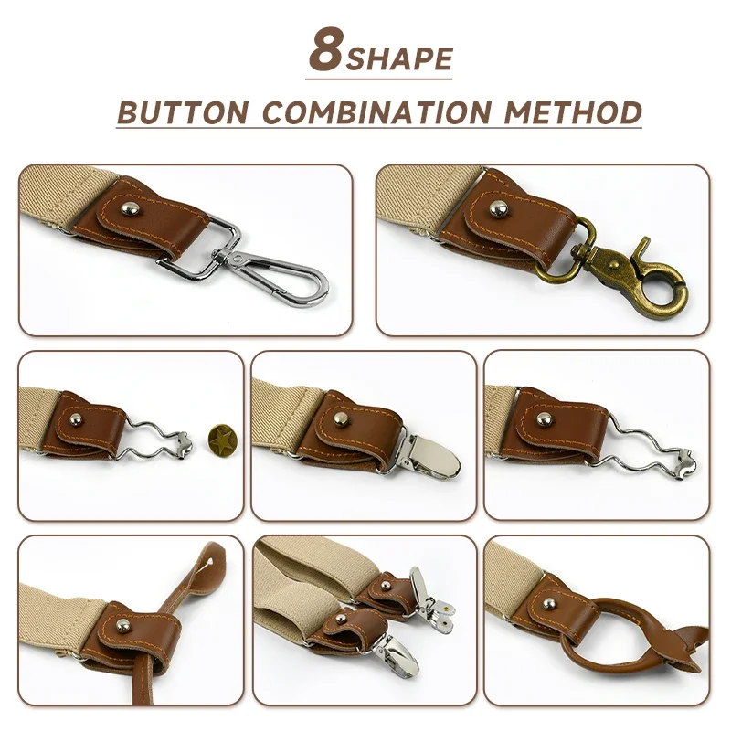 Deepeel 1Set 3.5*125cm Busines - Suspenders Clip Men 评论和价格