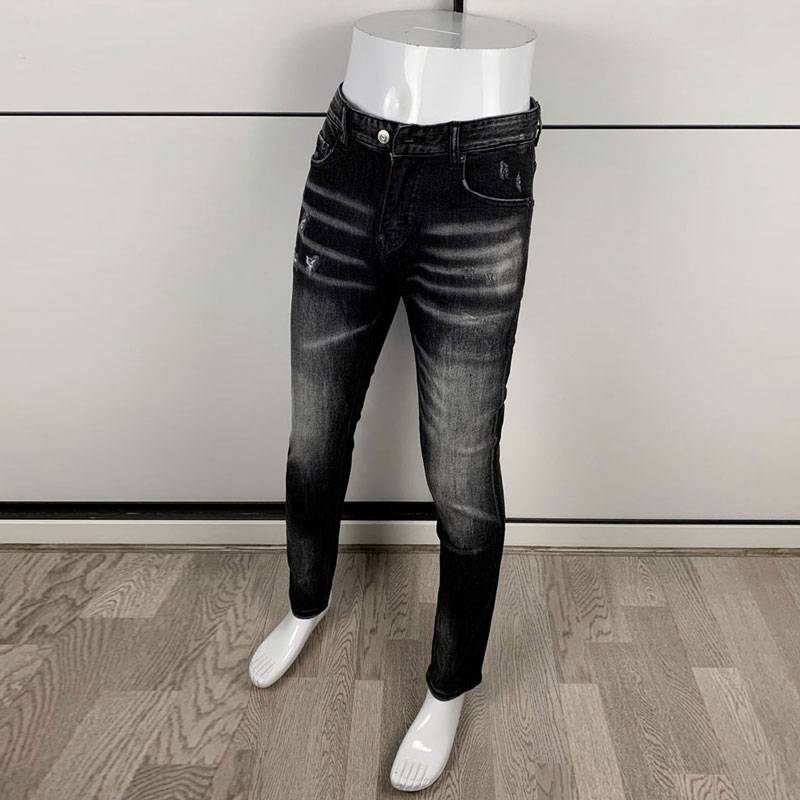 Street Fashion Men's Tight Bla - Men'S Fashion Grey Jeans 评论和价格