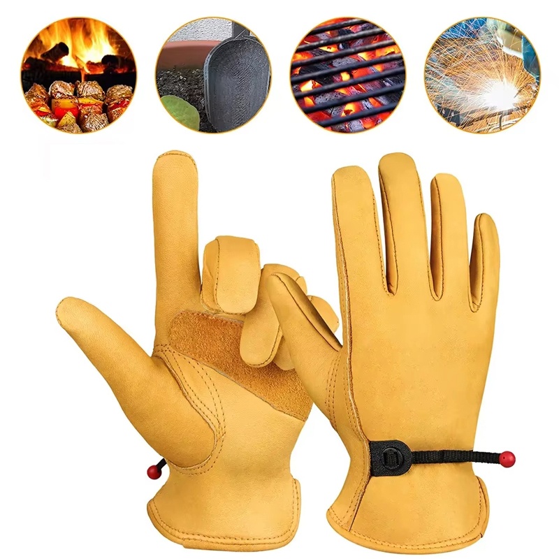 Leather Gloves Men Work Gloves - Driving Gloves Leather 评论和价格