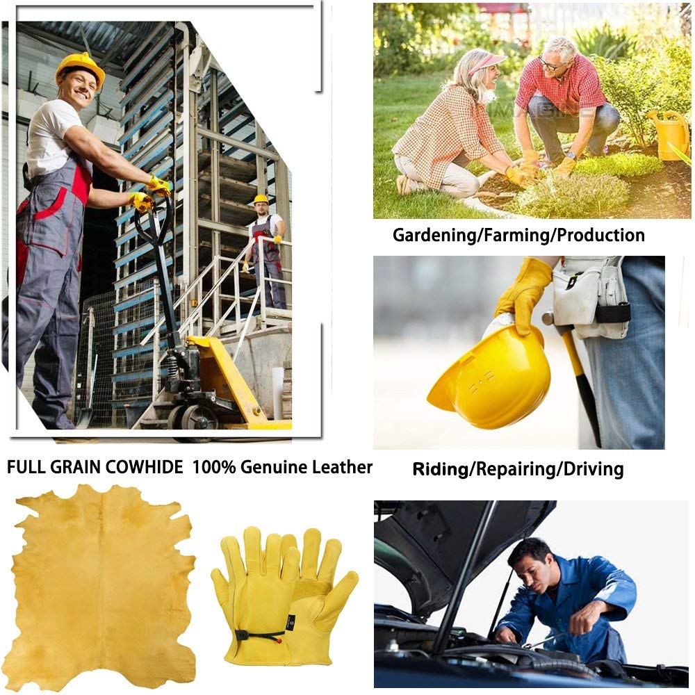 Leather Gloves Men Work Gloves - Driving Gloves Leather 评论和价格
