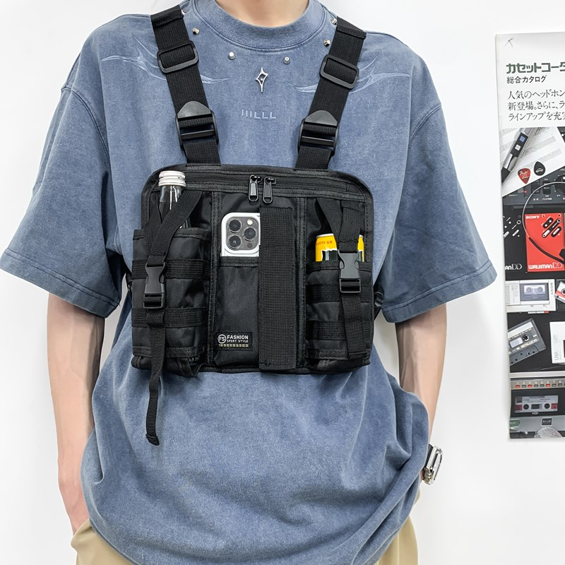 Hip-hop Streetwear Men Chest B - Tactical Vest Men 评论和价格