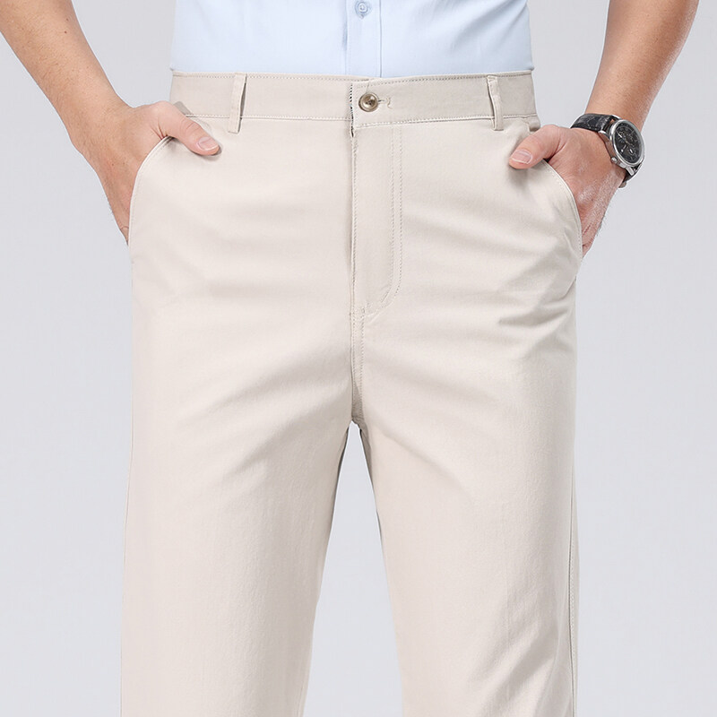 Mens Cotton Trousers Man Busin - Chino Pants Men 评论和价格