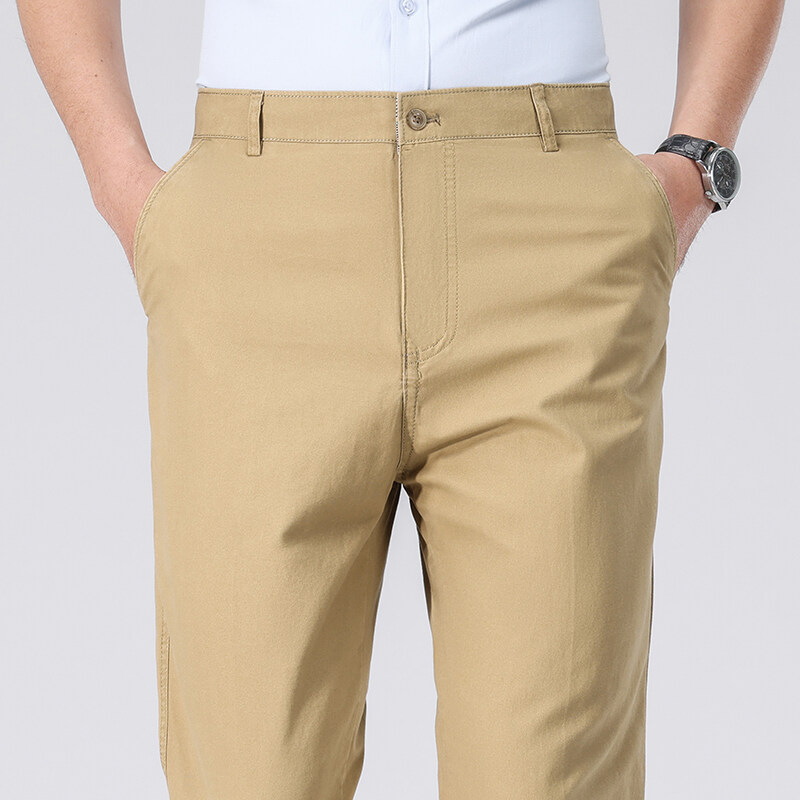 Mens Cotton Trousers Man Busin - Chino Pants Men 评论和价格