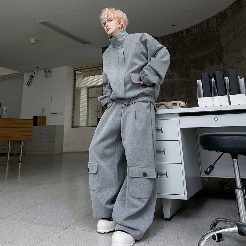 LUZHEN Color Cardigan 2026 PU  - Men'S Fashion Loose Pants 评论和价格