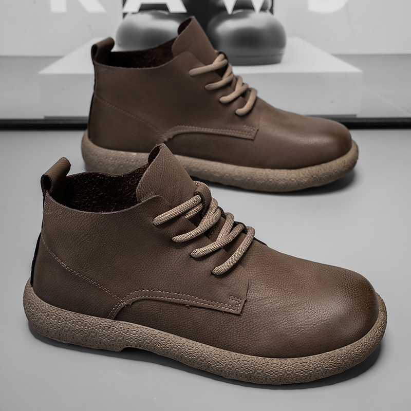 Men Ankle Boots Brown Short Bo - Men'S Fashion Footwear 评论和价格
