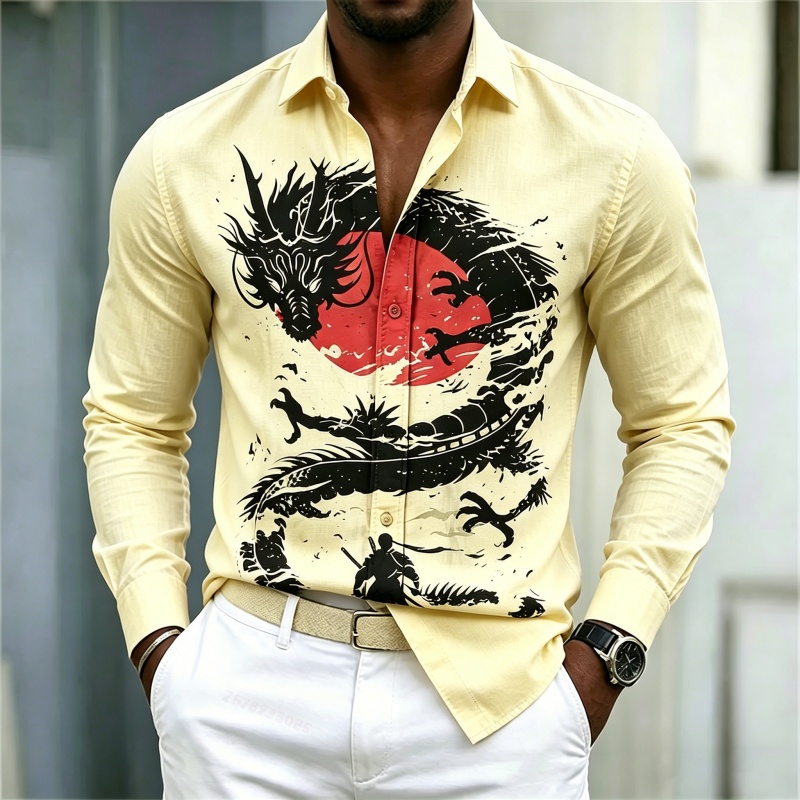 2026 New Men's Shirt White Bla - Mens Fashion Casual 2026 评论和价格