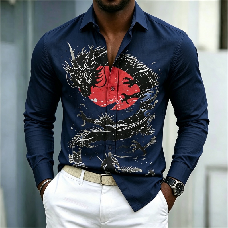 2026 New Men's Shirt White Bla - Mens Fashion Casual 2026 评论和价格