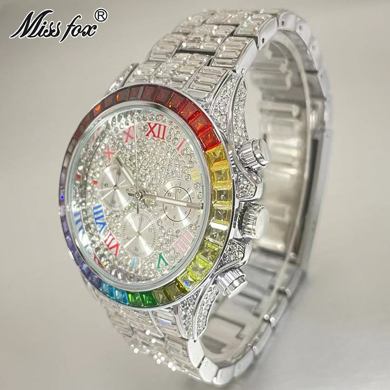 MISSFOX Luxury Iced Watch For  - Men'S Fashion Magazine 评论和价格