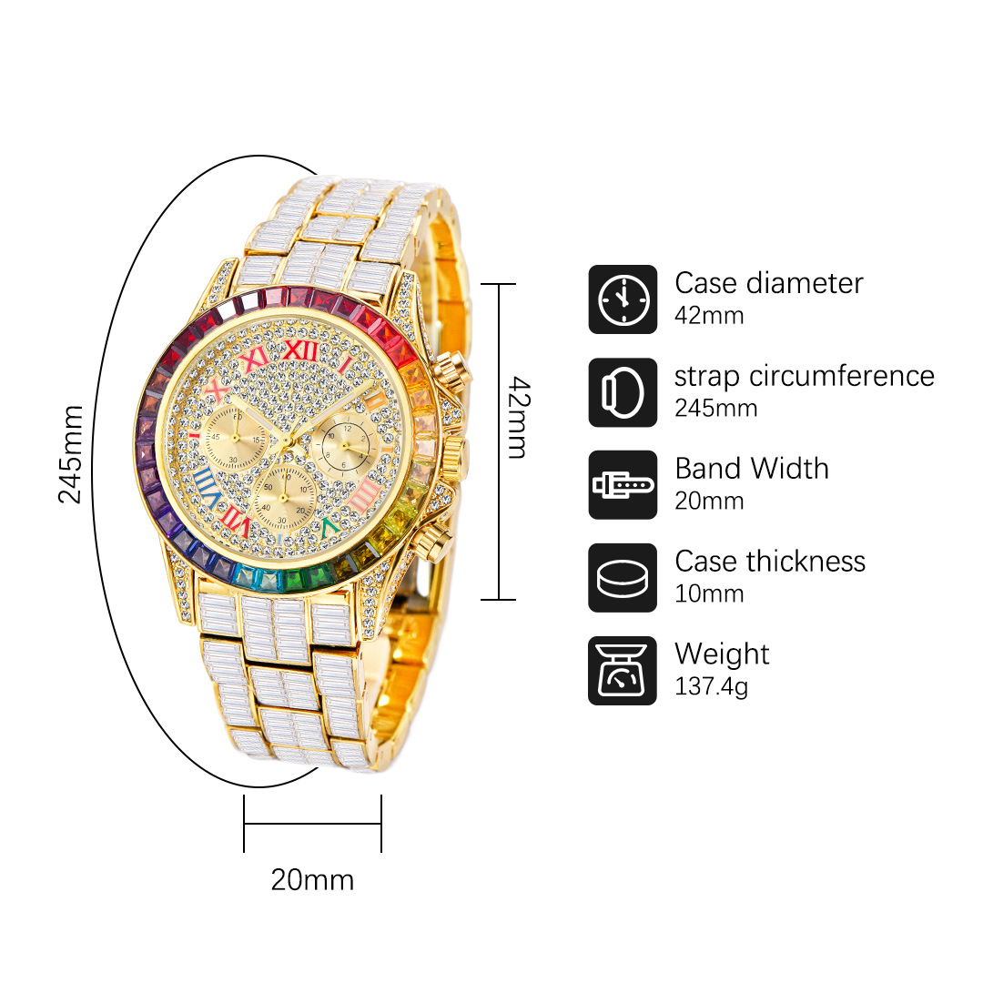 MISSFOX Luxury Iced Watch For  - Men'S Fashion Magazine 评论和价格