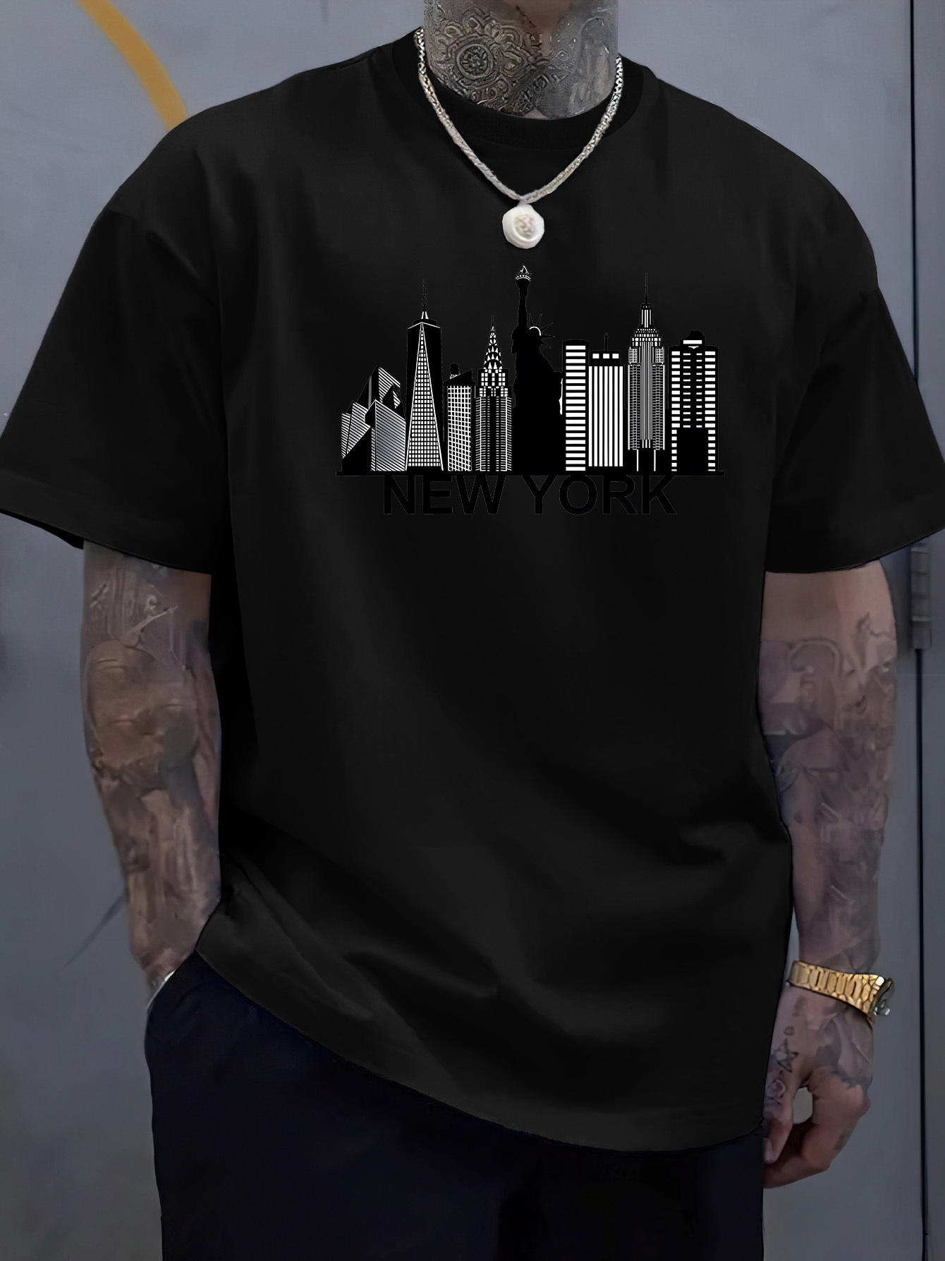 cotton men's New York city pat - York Men'S Fashion 评论和价格