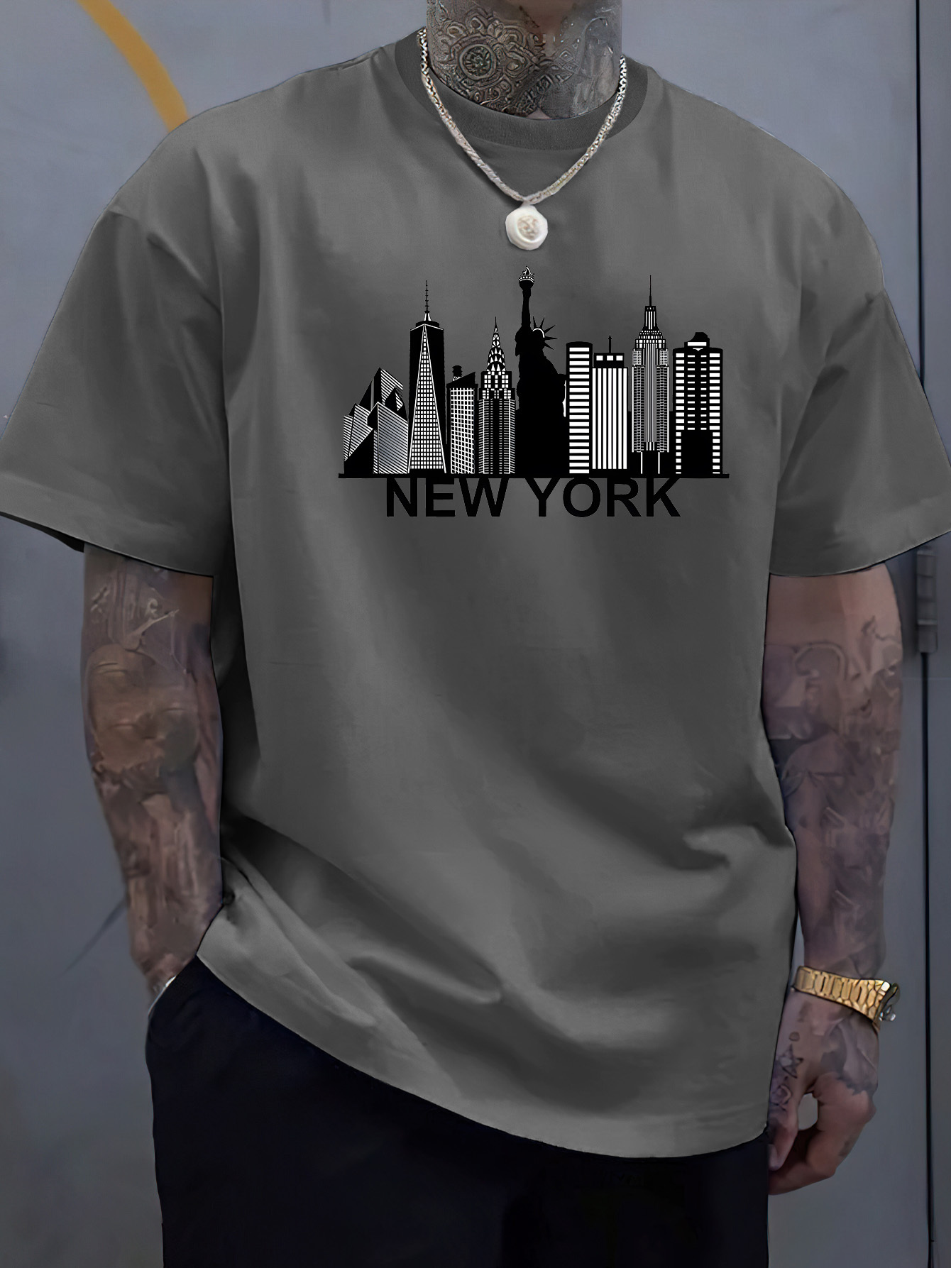 cotton men's New York city pat - York Men'S Fashion 评论和价格