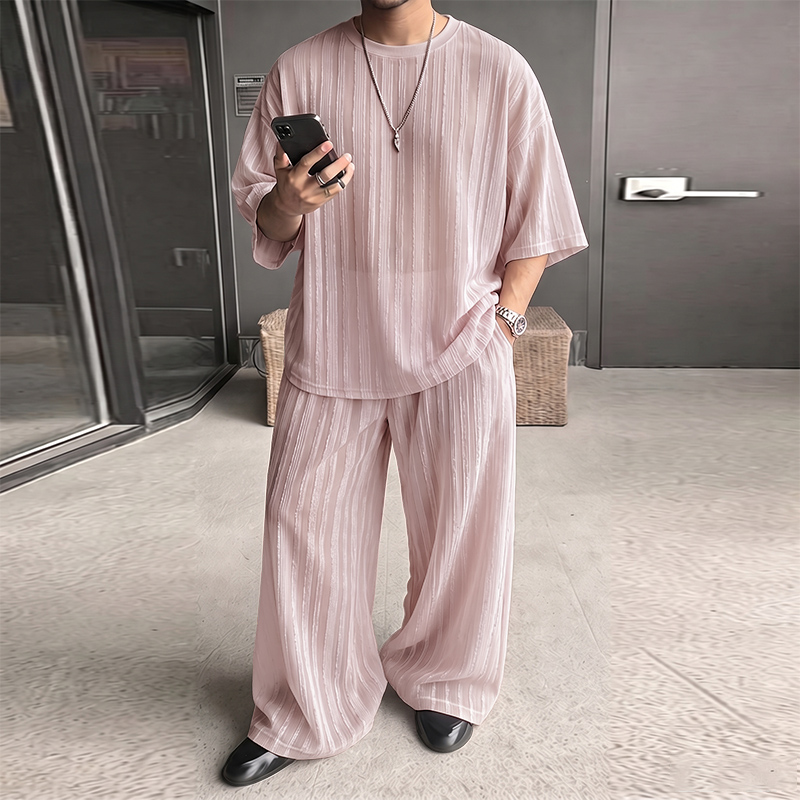 INCERUN Men's Sets Striped See - Men'S Fashion Loose Pants 评论和价格