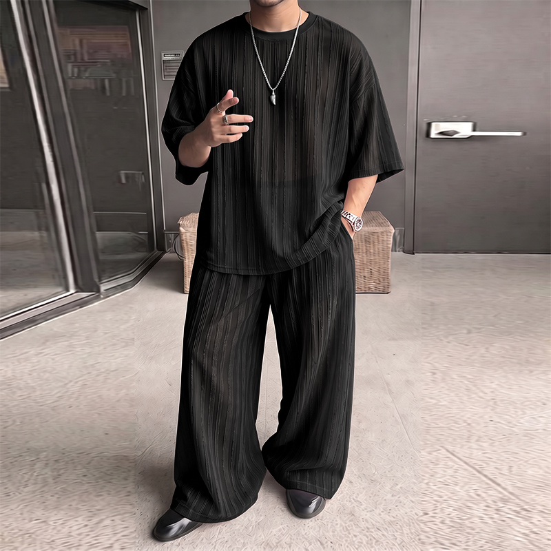 INCERUN Men's Sets Striped See - Men'S Fashion Loose Pants 评论和价格