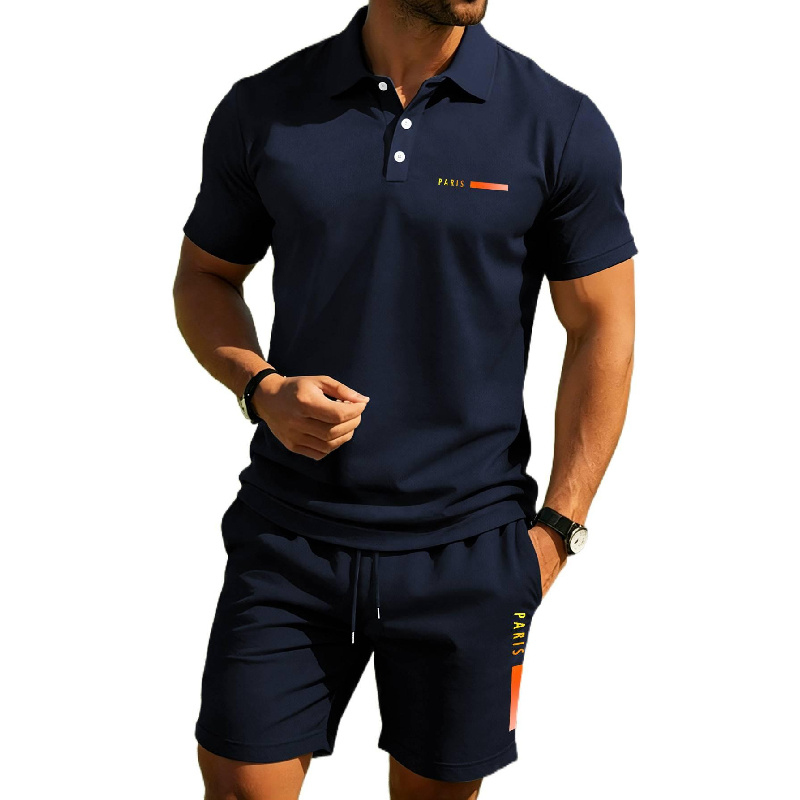 PARIS Print Men's high-end sum - Men'S Fashion Polo 评论和价格