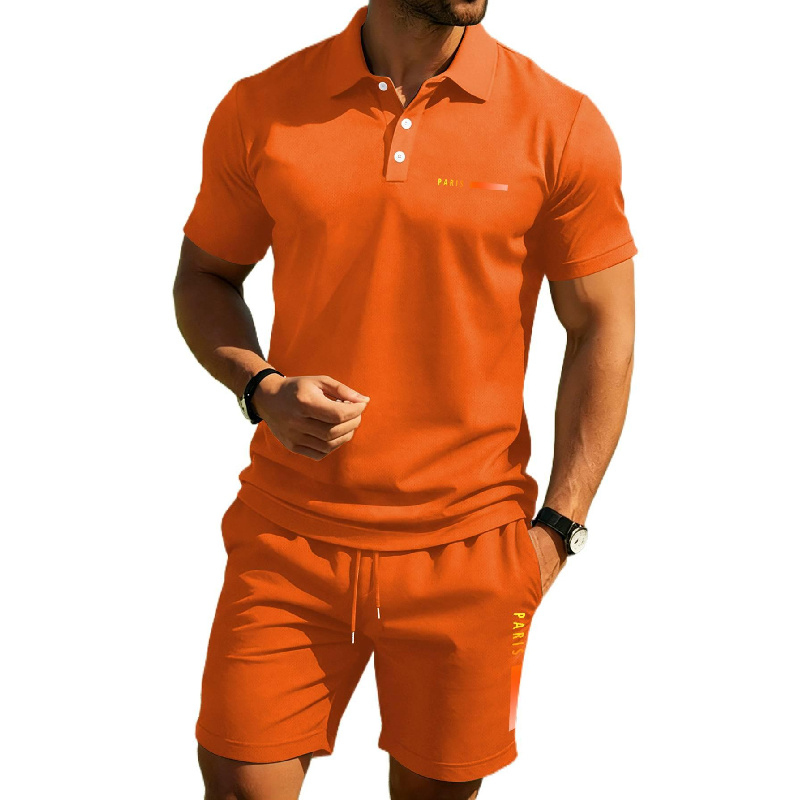 PARIS Print Men's high-end sum - Men'S Fashion Polo 评论和价格