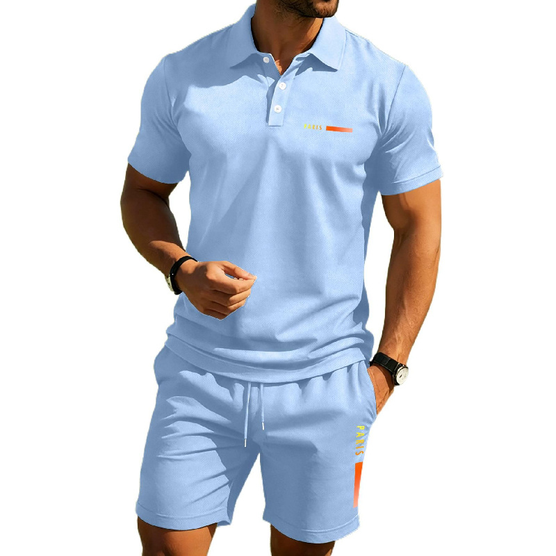 PARIS Print Men's high-end sum - Men'S Fashion Polo 评论和价格