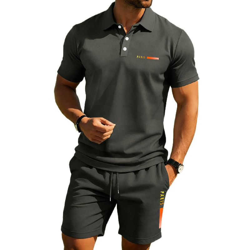 PARIS Print Men's high-end sum - Men'S Fashion Polo 评论和价格