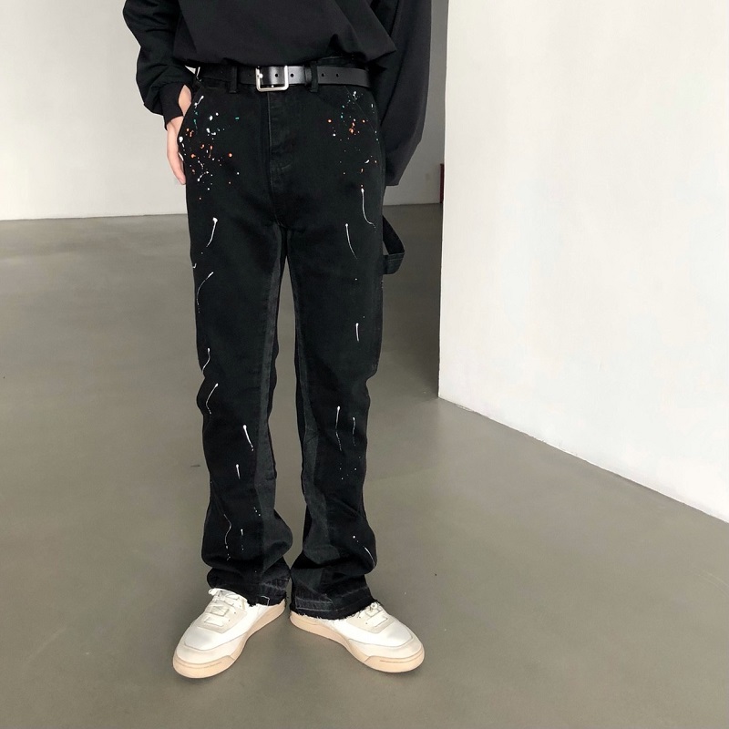 2025 New Graffiti Splash Ink D - Men'S Fashion Jeans And Boots 评论和价格