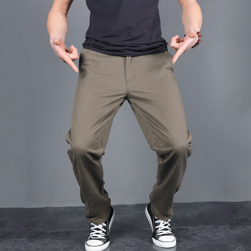 New Men's Spring Autumn Solid  - Chino Pants Men 评论和价格