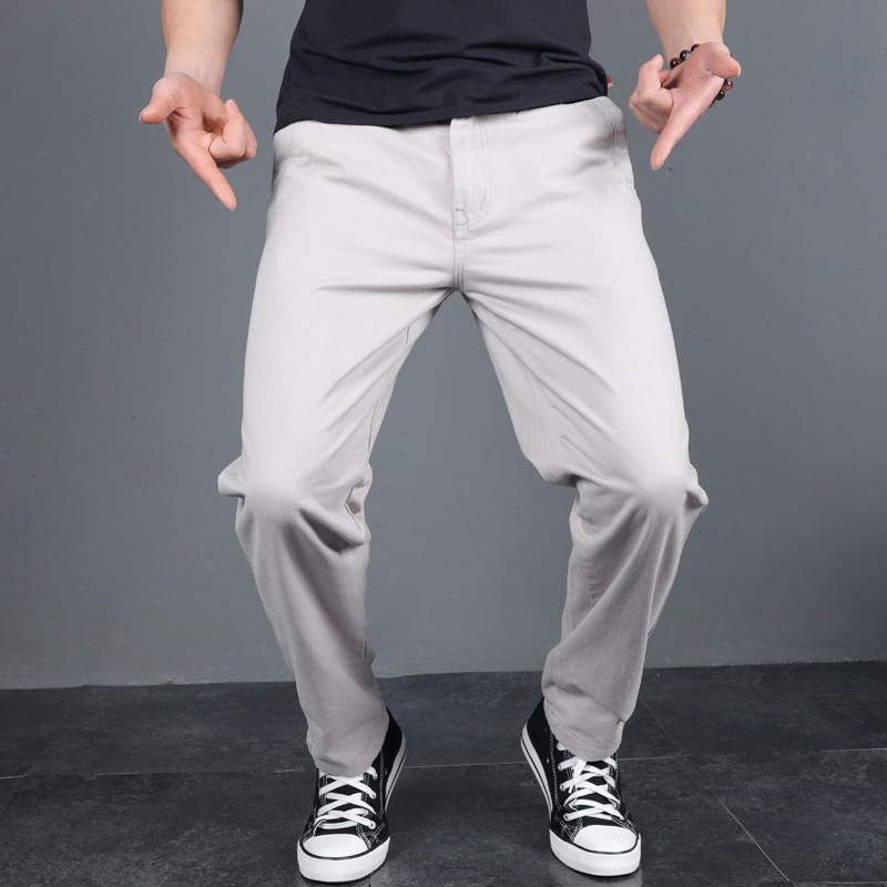 New Men's Spring Autumn Solid  - Chino Pants Men 评论和价格