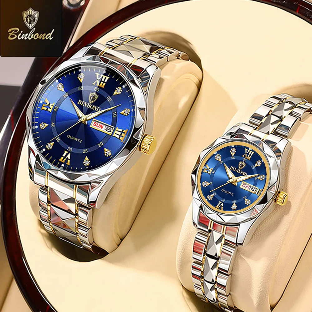 BINBOND 2pcs/Set Couple Watche - Men'S Fashion Magazine 评论和价格