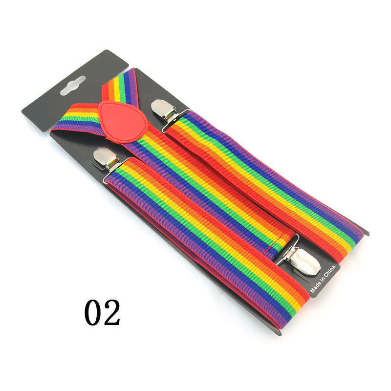New 3.5cm Wide 6 Stripes Suspe - Suspenders Clip Men 评论和价格